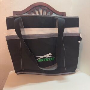 Arctic Cat Refrigerated Cooler Black and Gray Large Tote Bag